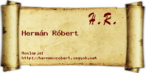 Hermán Róbert névjegykártya